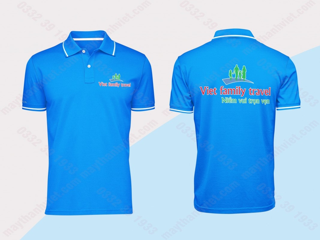Áo thun đồng phục giá rẻ cổ bẻ Huyện Thuỷ Nguyên Hải Phòng- Đồng phục May Thành Việt