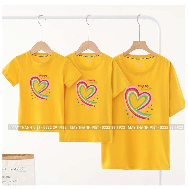 Đặt Áo Gia Đình Giá Rẻ Tại Hà Tĩnh Màu Trắng - Đồng Phục May Thành Việt