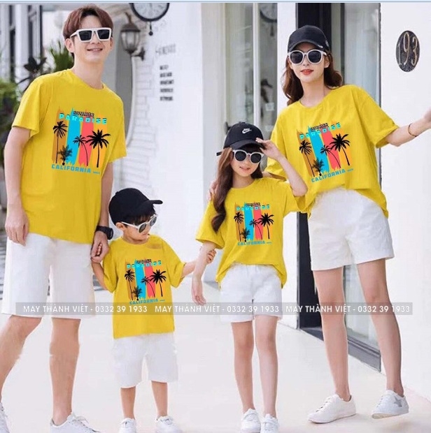 Đồng Phục Đi Biển Cho Gia Đình Giá Rẻ Tại An Giang Màu đỏ - Đồng Phục May Thành Việt