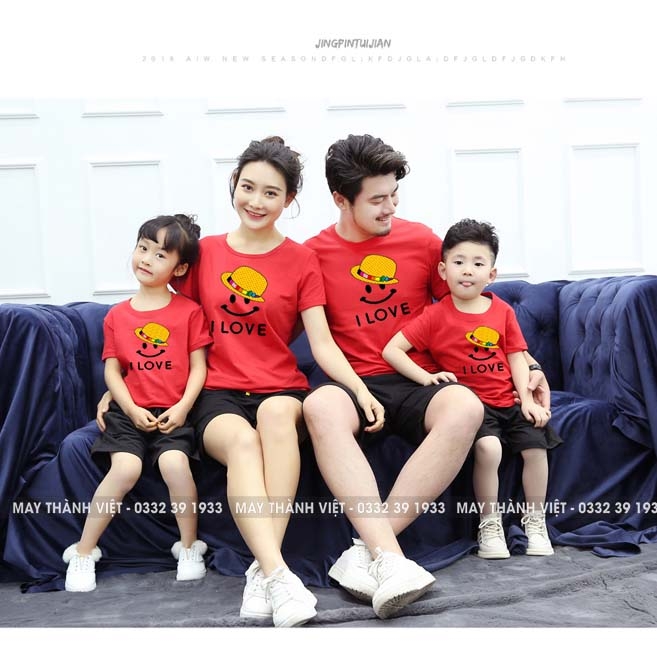 Đồng Phục Gia Đình Đẹp Giá Rẻ Màu Trắng - Đồng Phục May Thành Việt