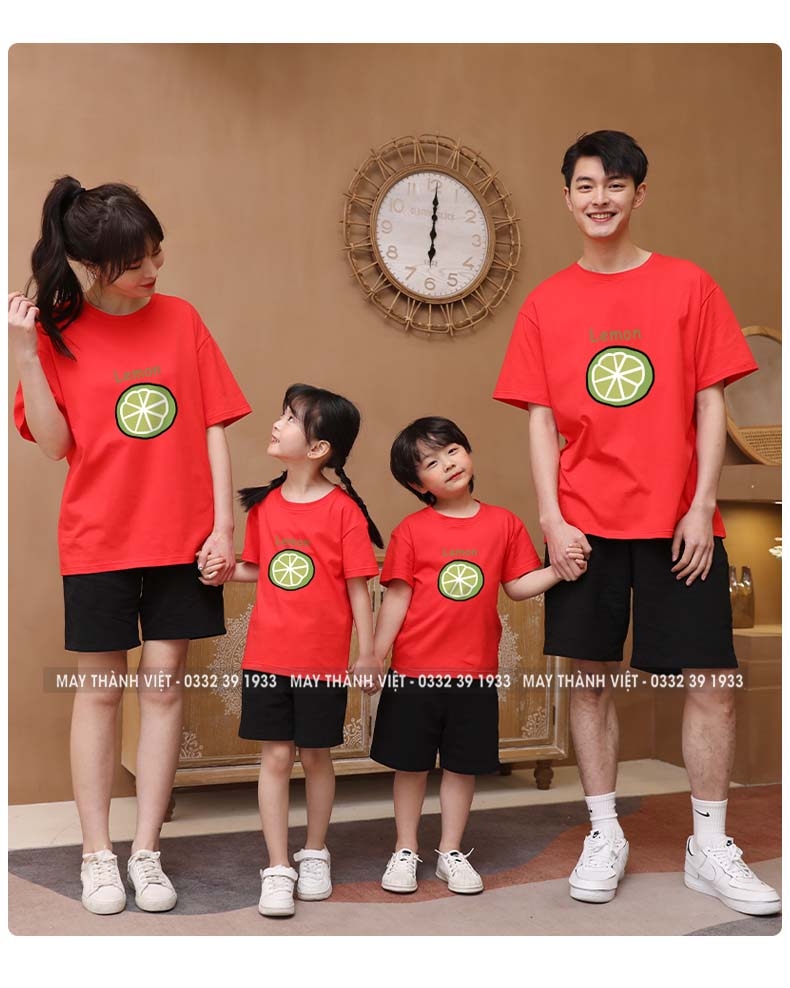 Đồng Phục Gia Đình Mùa Hè Giá Rẻ Tại Kon Tum Màu xanh cốm - Đồng Phục May Thành Việt