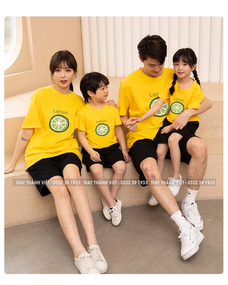 Đồng Phục Gia Đình Mùa Hè Giá Rẻ Tại Kon Tum Màu xanh cốm - Đồng Phục May Thành Việt