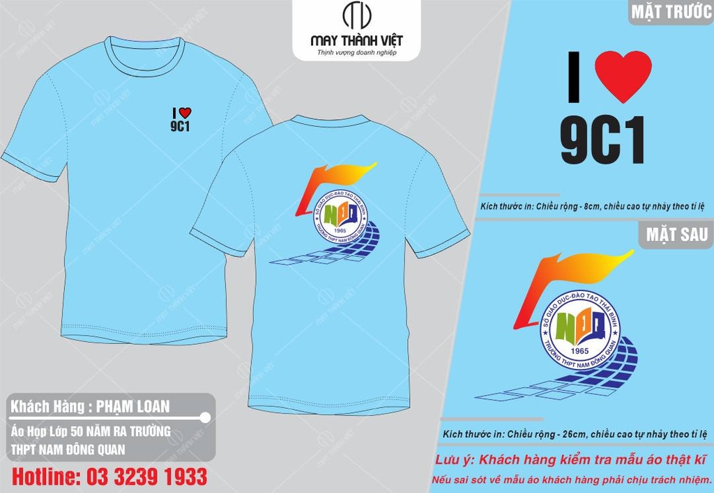 Áo thun họp lớp đẹp rẻ tại An Giang - Đồng phục May Thành Việt