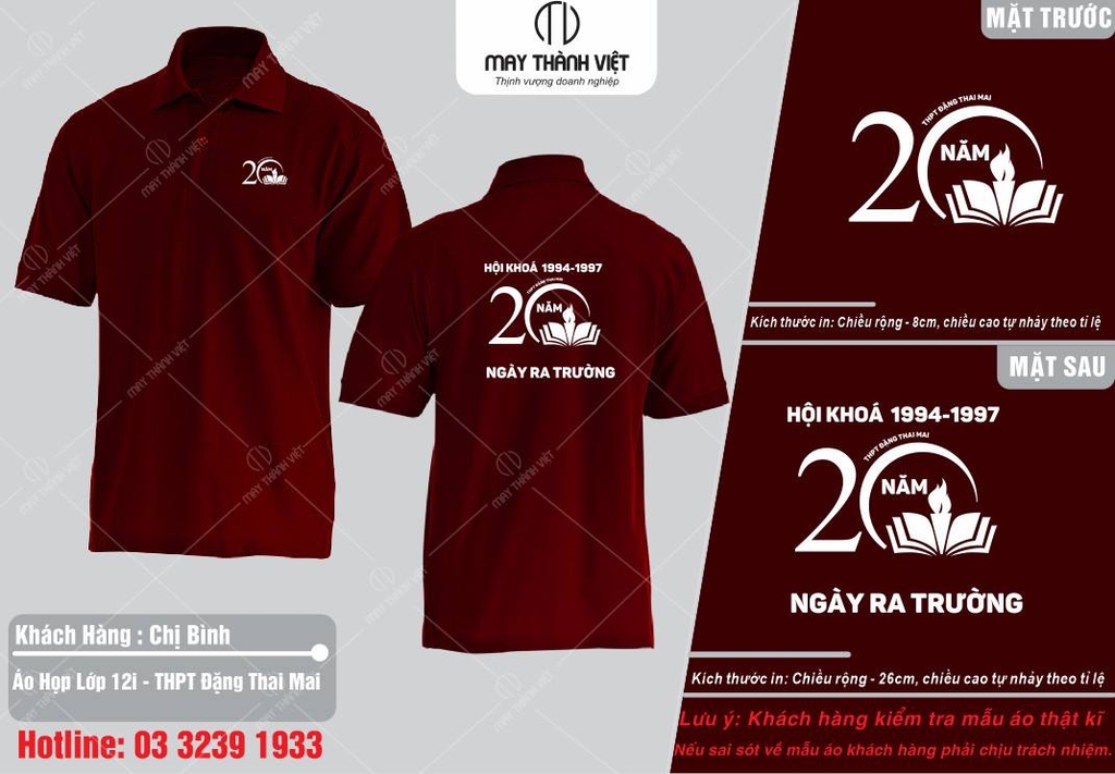 Áo thun họp lớp đẹp rẻ tại An Giang - Đồng phục May Thành Việt