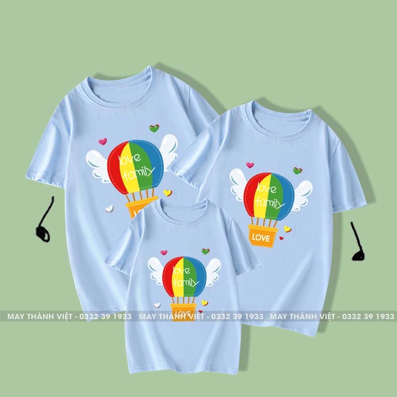 Mẫu Áo Gia Đình Màu Hồng - Đồng Phục May Thành Việt