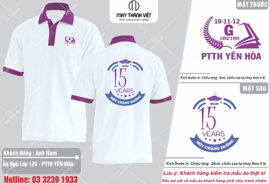 Các mẫu áo đồng phục họp lớp đẹp rẻ tại Lạng Sơn - Đồng phục May Thành Việt