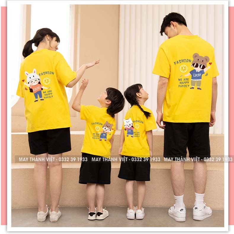 Mẫu Áo Thun Gia Đình Đẹp Giá Rẻ Tại Hà Nội Màu đen - Đồng Phục May Thành Việt