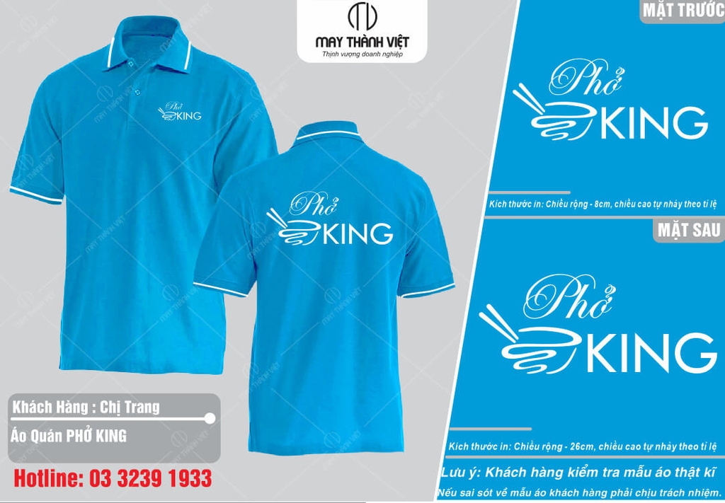 Áo Phông Đồng Phục Nhà Hàng Tại Hậu Giang - Đồng Phục May Thành Việt