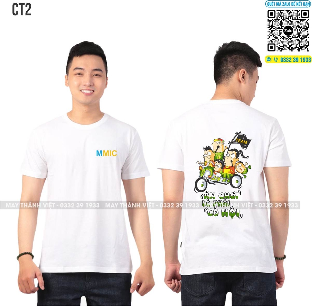 May đồng phục team building màu trắng  - Đồng phục may thành việt