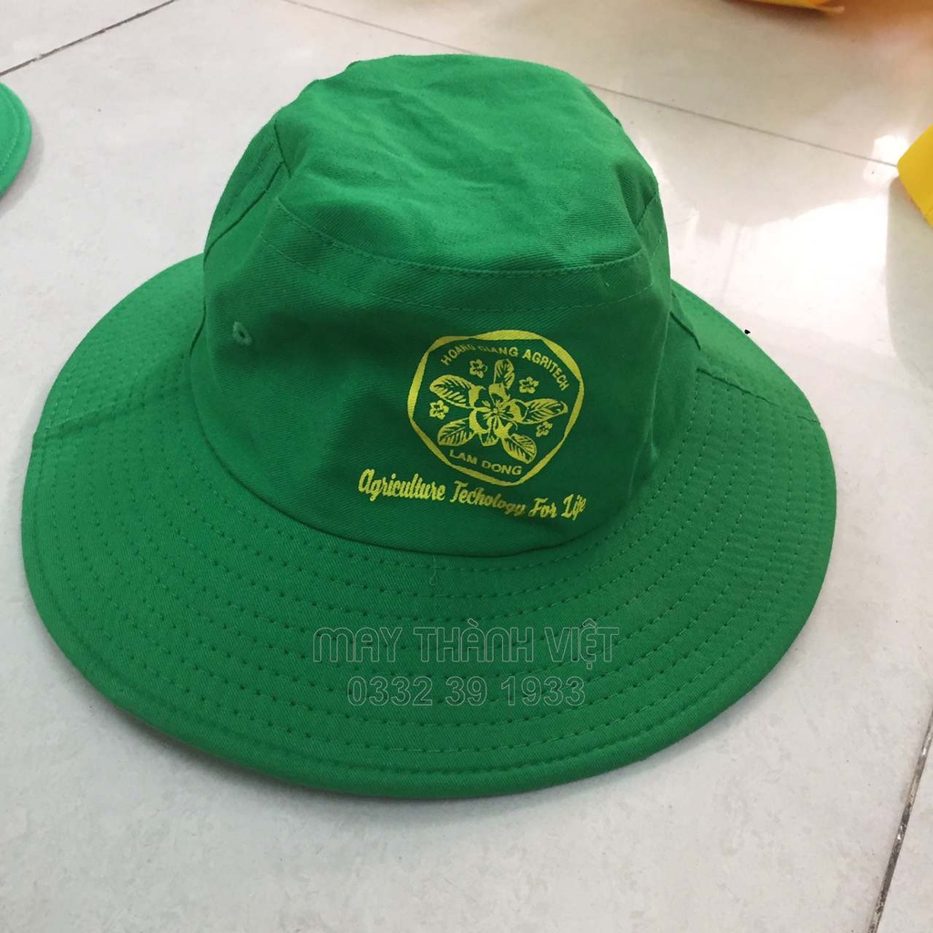 Mũ nón bucket tai bèo màu xanh - Đồng phục may thành việt