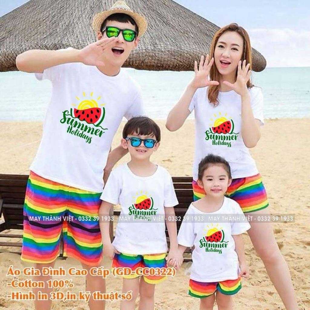 Quần Áo Gia Đình Đi Biển Giá Rẻ Tại Thái Nguyên - Đồng Phục May Thành Việt