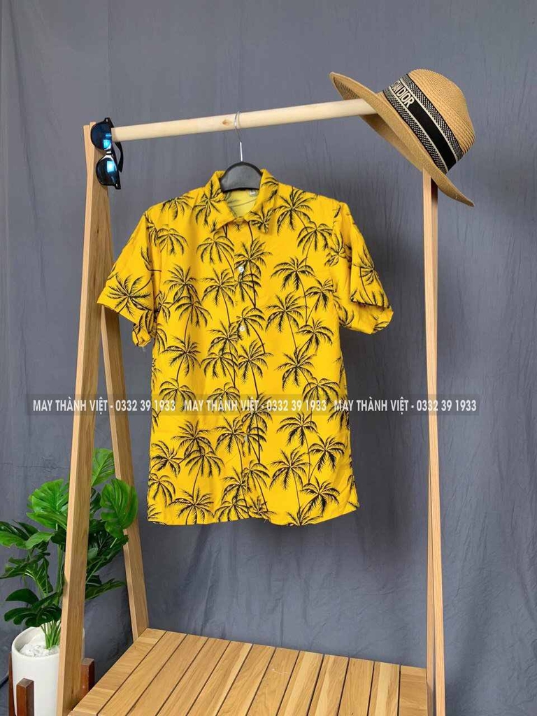 Sơ Mi Đi Biển Nam Đẹp cao cấp dừa vàng tại Bình định  - Đồng Phục May Thành Việt