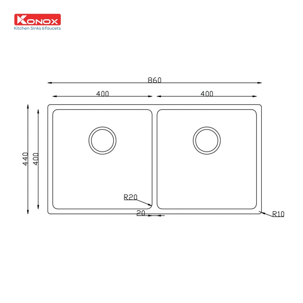 Chậu rửa bát Turkey Sink Vigo 8644 Nhập Khẩu Chính Hãng