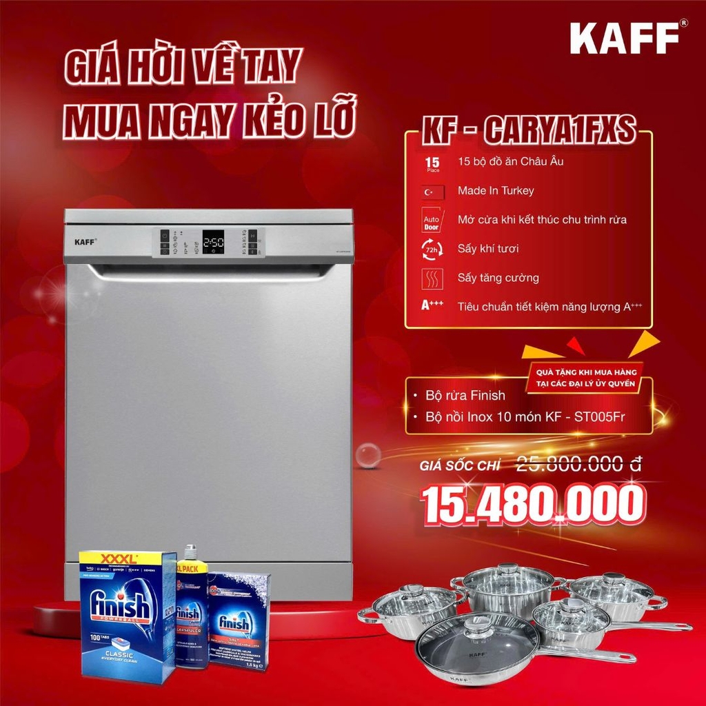 Máy rửa chén độc lập Kaff KF - CARYA1FXS