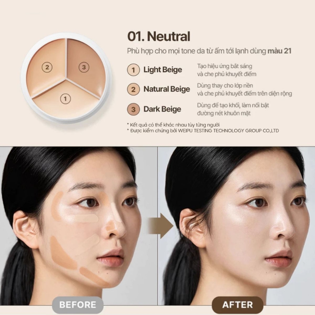 [MUA 1 TẶNG 3] Che Khuyết Điểm TFIT Cover Up Pro Concealer Siêu Mịn Che Phủ Tốt Lâu Trôi Tự Nhiên Hàn Quốc Hộp 15g-CHÍNH HÃNG TFIT VN