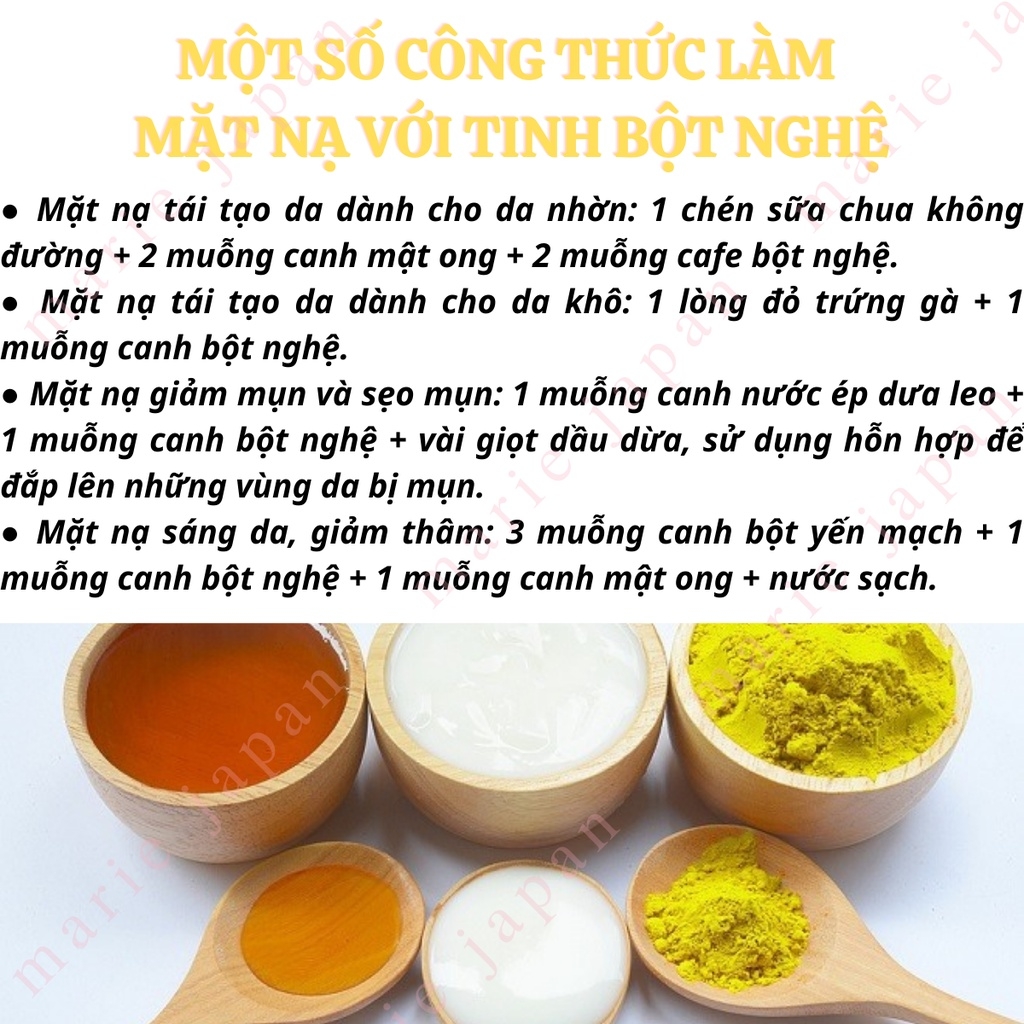 Tinh Bột Nghệ Vàng Nguyên Chất Obaxua Làm Trắng Giảm Mụn Đẹp Da Gói 75g