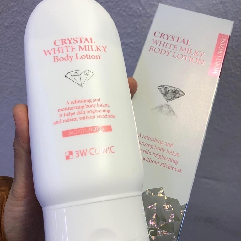 Dưỡng Thể 3W Clinic Crystal White Milky Body Lotion Tuýp 150g