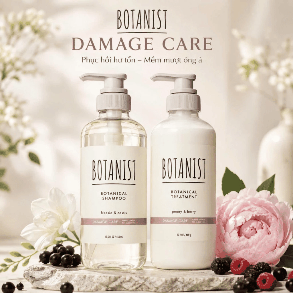 Combo 2 Món Set Gội Xả BOTANIST Damage Care NẮP BE Chai 460ml