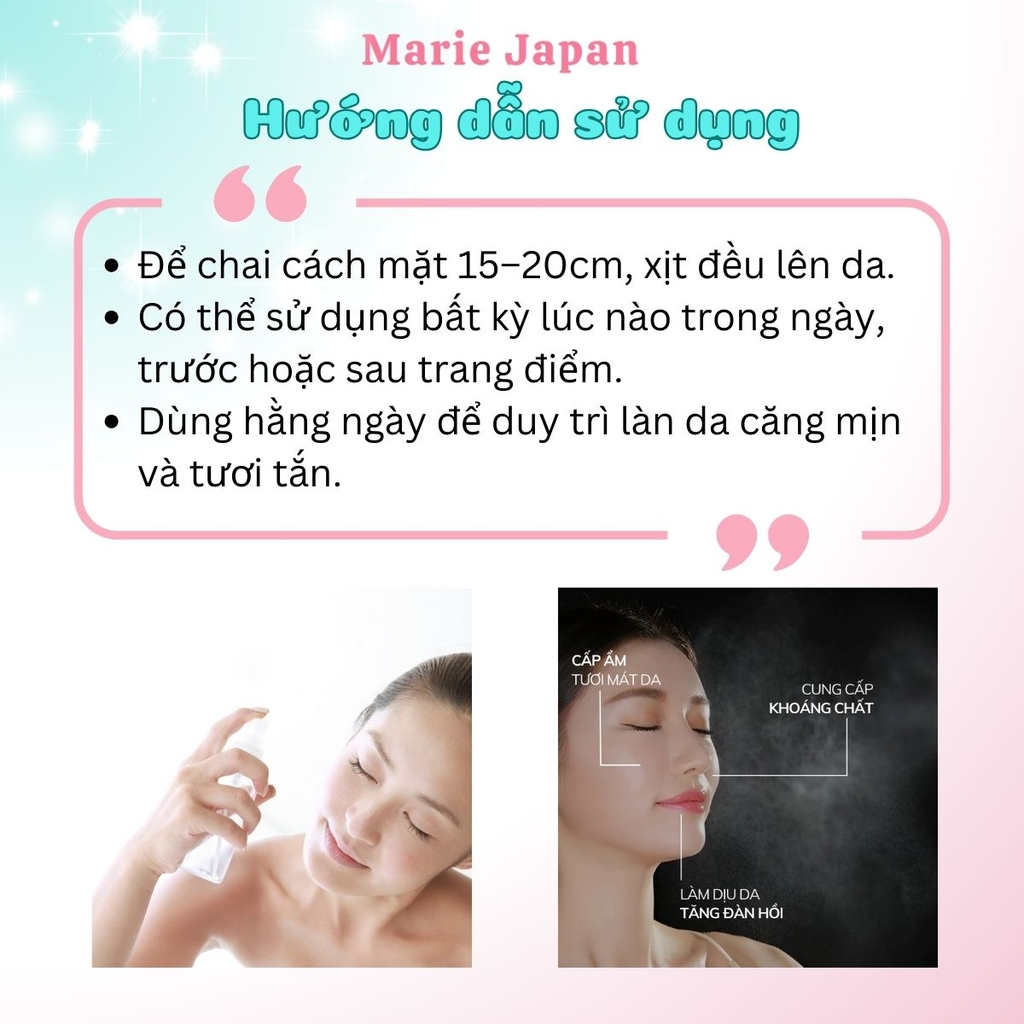 Xịt khoáng Compliment Aqua Spray 99% Cấp Ẩm Làm Mát Dịu Da 200ml