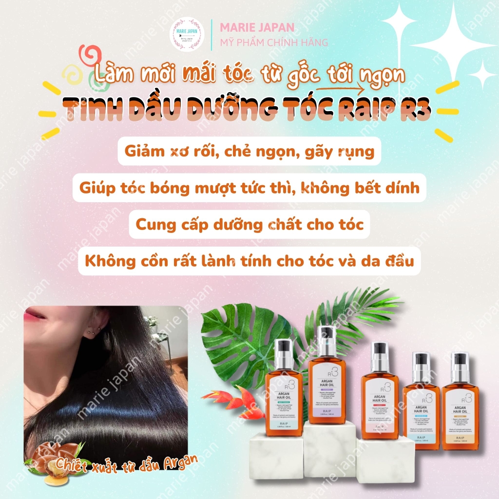 Tinh Dầu Dưỡng Tóc Raip R3 Argan Hair Oil
