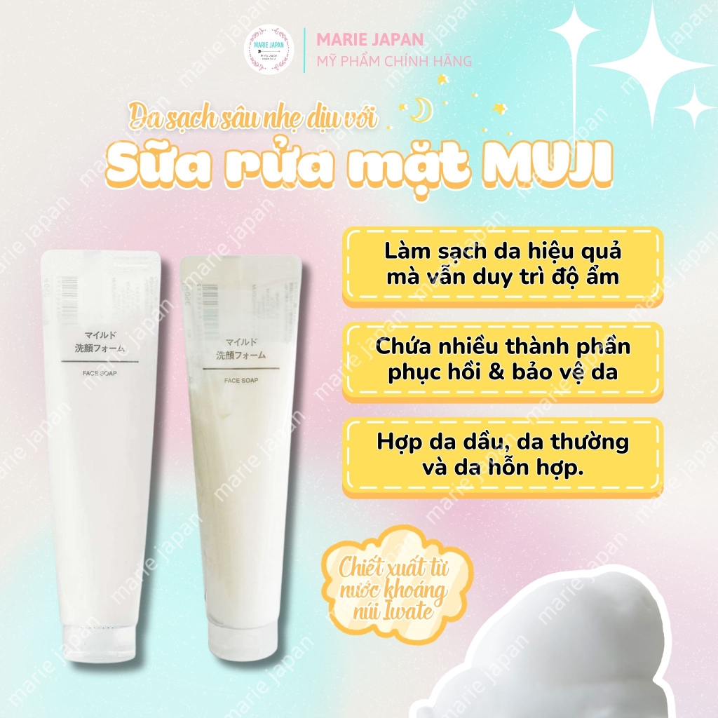SRM Muji Face Soap Scrub Nhật Bản - CÓ HẠT SẠCH SÂU Tuýp 120g