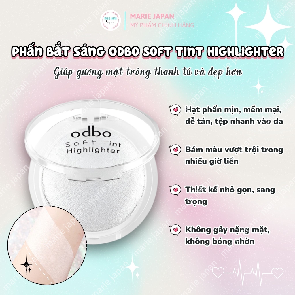 Phấn Bắt Sáng Odbo Soft Tint Highlighter Hộp 4g Thái Lan