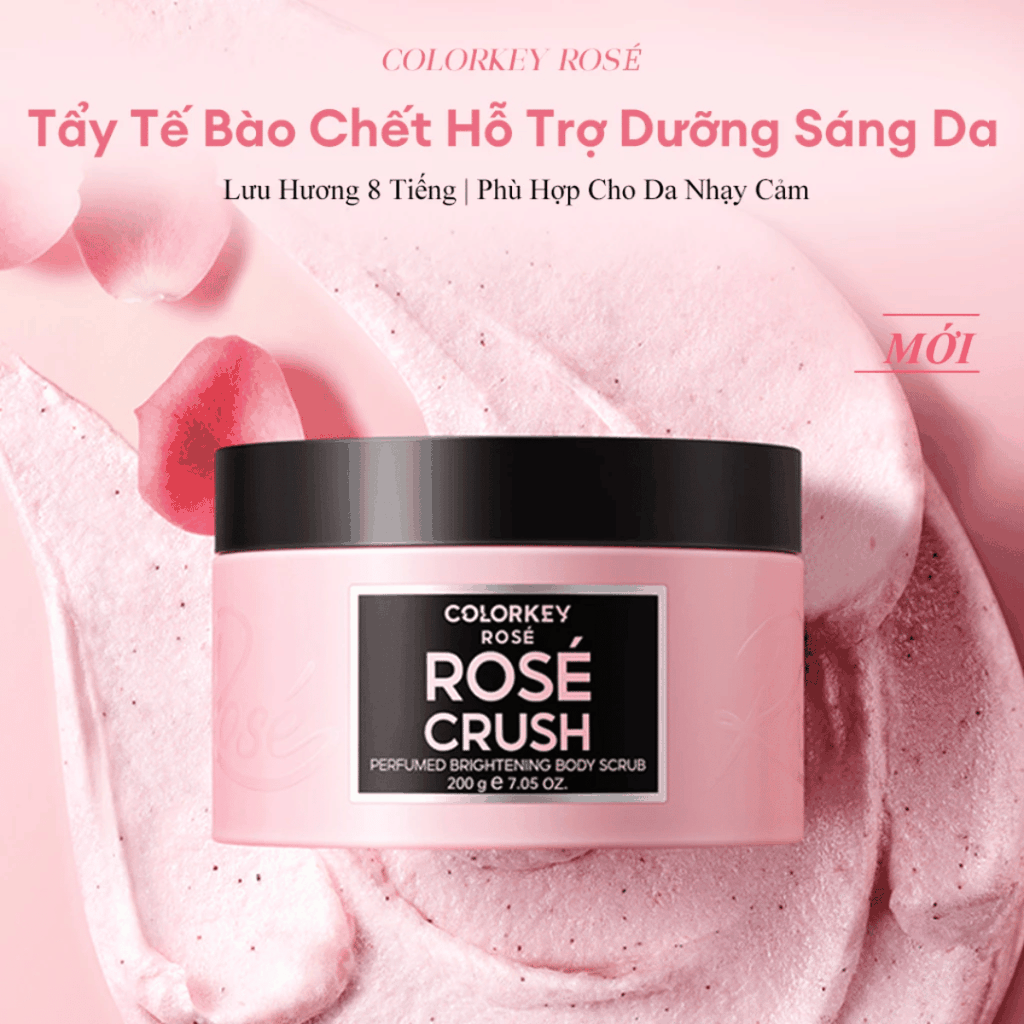 Tẩy Tế Bào Chết Body COLORKEY Dưỡng Sáng Da Mịn Màng, Rosé Crush Perfumed Brightening Body Scrub 200g