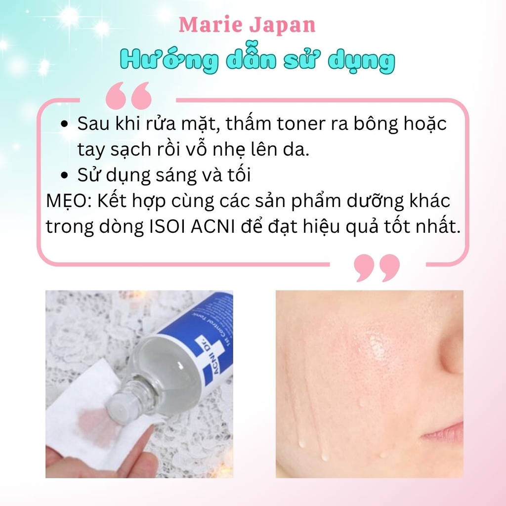 Nước Cân Bằng ISOI Cấp Ẩm Kiểm Soát Nhờn Ngừa Mụn Sáng Da ACNI Dr. 1st Control Tonic Hàn Quốc Chai 130ml