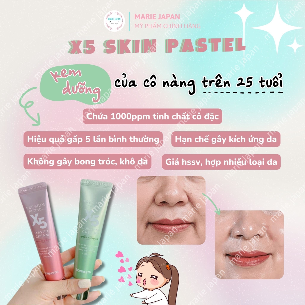 Kem Trẻ Hoá Da Retinol X5 Elastin 0,1%  Hàn Quốc 30ml