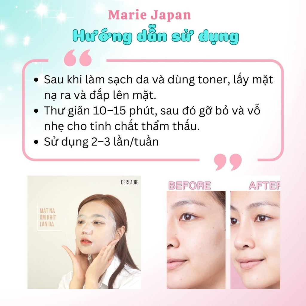 [Hộp 10 Miếng] Mặt Nạ Derladie Laboratorie Vital Dưỡng Ẩm Phục Hồi Sáng Da Hàn Quốc