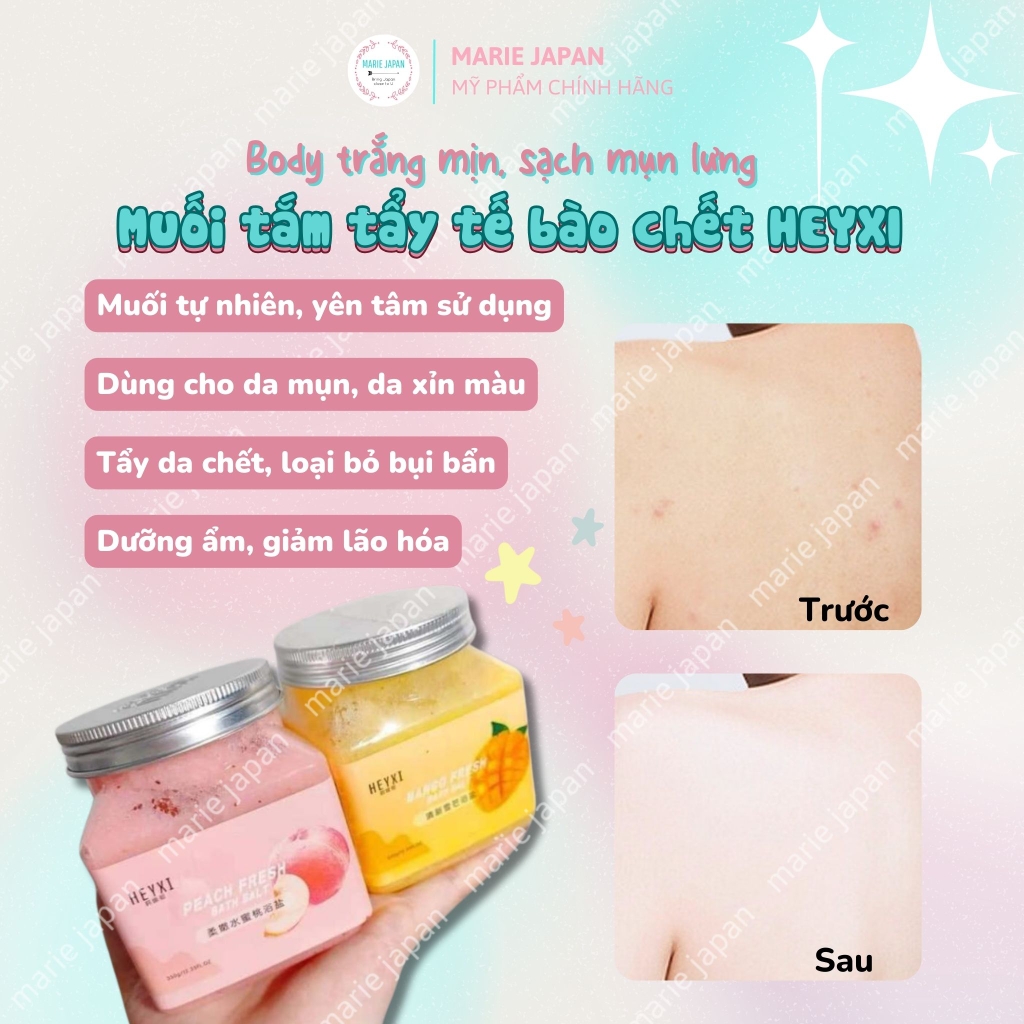 Muối Tắm Tẩy Tế Bào Chết Hương Trái Cây HEYXI Bath Salt Scrub 350g
