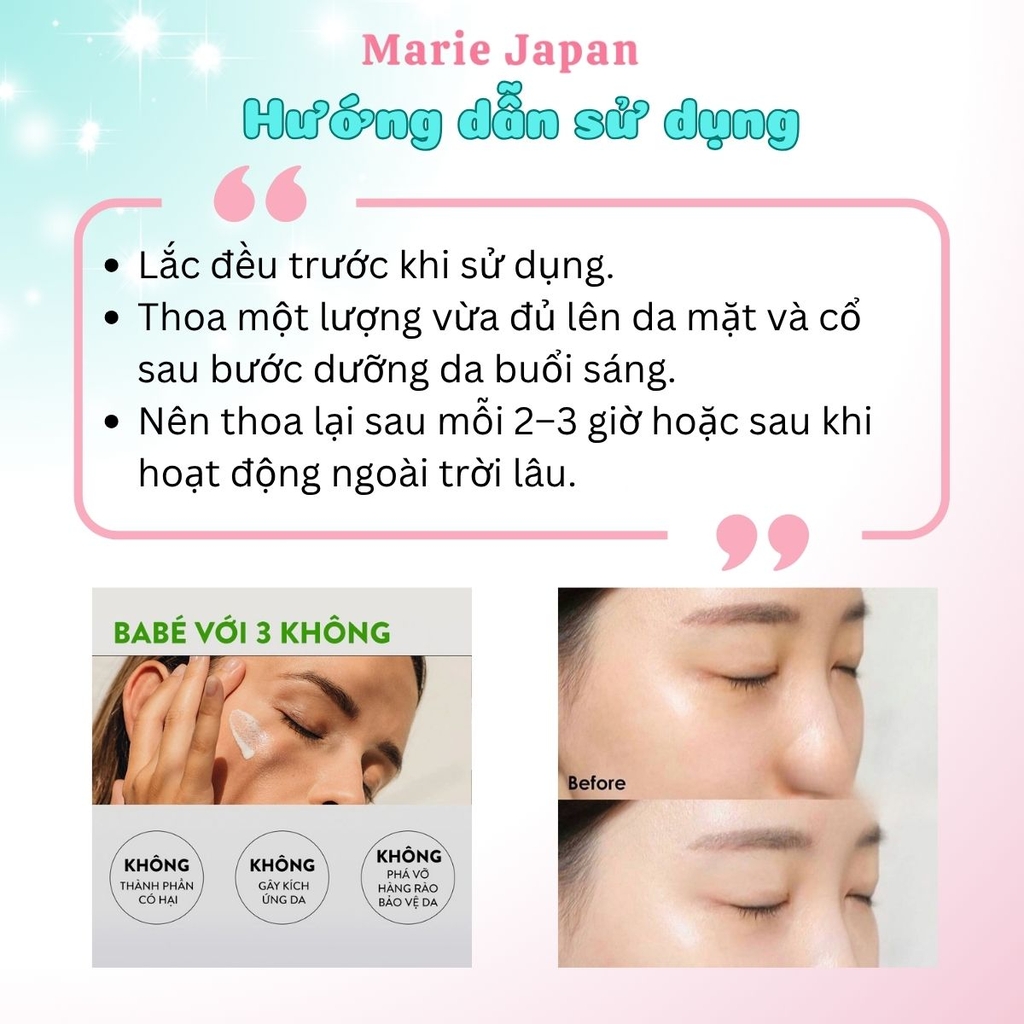 Kem Chống Nắng Babe Super Fluid Mattifying SPF50+ Kiềm Dầu Dưỡng Ẩm Mịn Da Tây Ban Nha 50ml