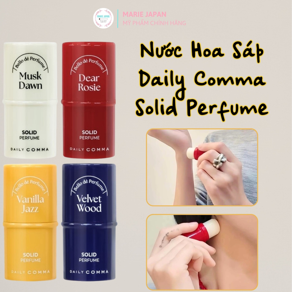 Nước Hoa Sáp Daily Comma Solid Perfume Hương Thơm Tươi Mát Dịu Nhẹ Hàn Quốc Hộp 4,7g