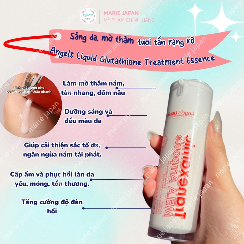 Siêu Tinh chất Angel's Liquid Tranexamic Dưỡng Trắng Mờ Nám Chuyên Biệt Hiệu Quả Mela Ampoule 30ml