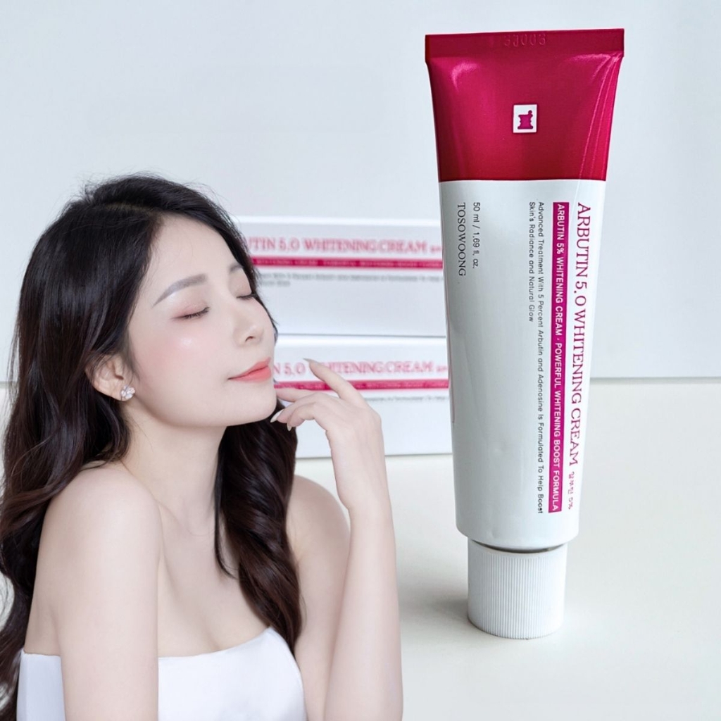 Kem Dưỡng Arbutin 5% Tosowoong Cấp Ẩm Trắng Da Mờ Thâm Nám Hàn Quốc 50ml