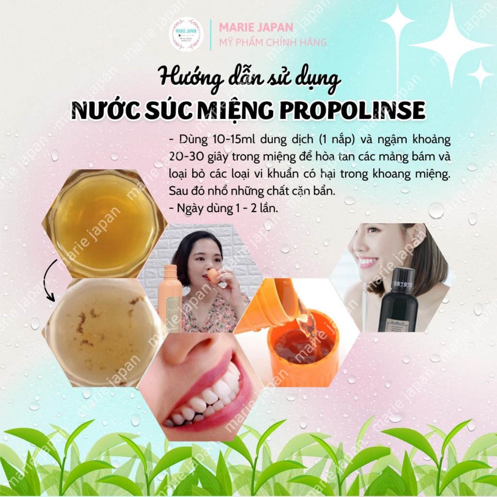 Combo 2 Món 1 Bột Tẩy Trắng Răng Eucryl 50g + 1 Nước Súc Miệng Propolinse Cam 600ml
