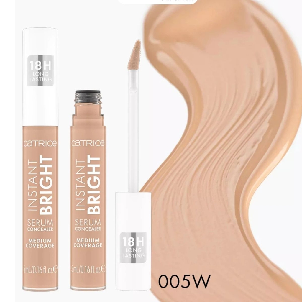 Che Khuyết Điểm Catrice Mỏng Nhẹ Bền Màu Tự Nhiên Instant Bright  Serum Concealer 5ml