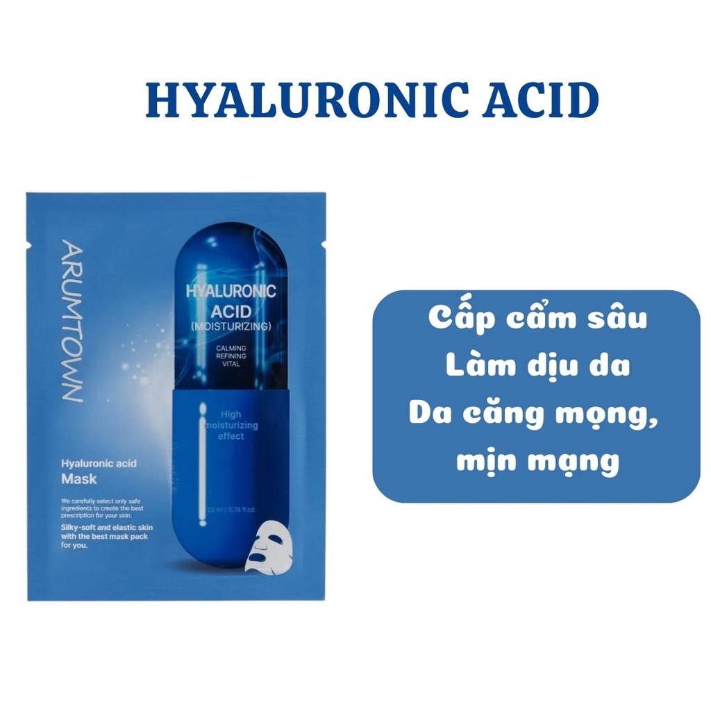 Mặt Nạ Dưỡng Da Arumtown Cấp Ẩm Dưỡng Sáng Tái Tạo Da Hàn Quốc Hộp Miếng Lẻ 23ml