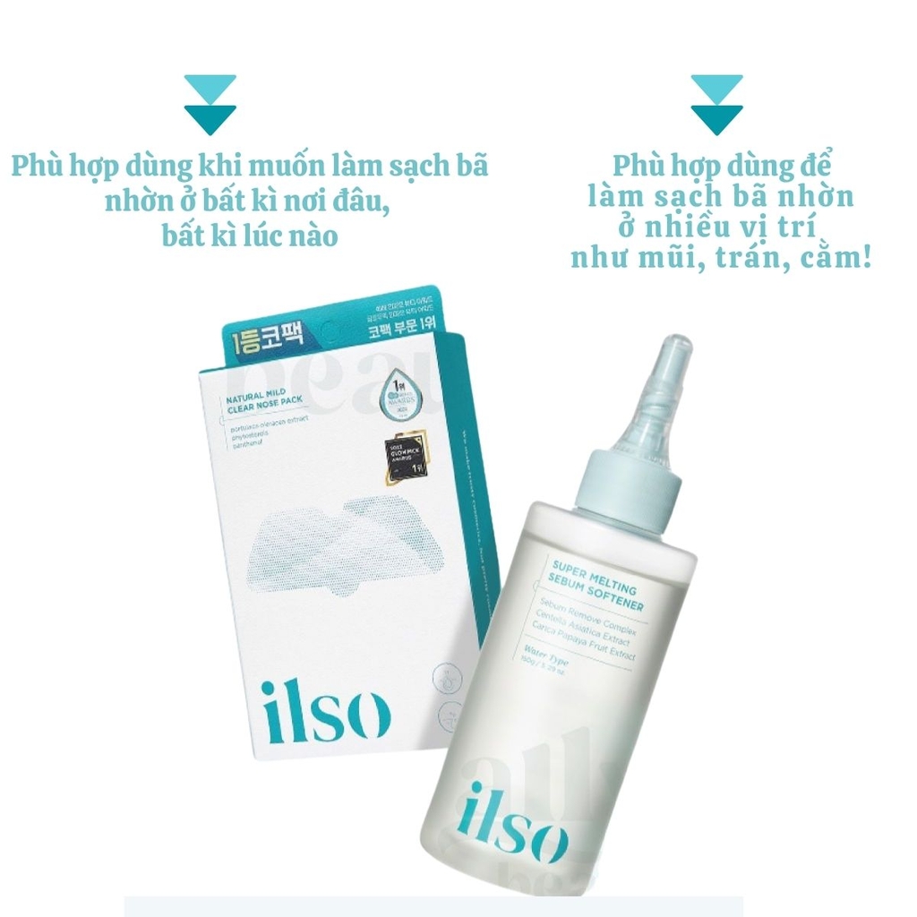 Tinh Chất Ủ Mụn Đầu Đen ILSO Melting Sebum Làm Mềm Sợi Bã Nhờn Hàn Quốc Hộp 150ml + 40 Miếng Bông Ủ