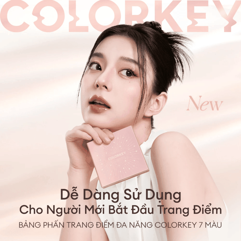 Bảng Phấn Trang Điểm Colorkey 7 Màu, Đa Năng, Phấn Mịn Dễ Tán, Nhỏ Gọn, Phù Hợp Makeup Hàng Ngày