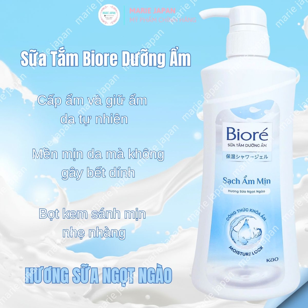 Sữa Tắm Biore Dưỡng Ẩm Chiết Xuất Sữa Chua Sáng Mịn Da Nhật Bản