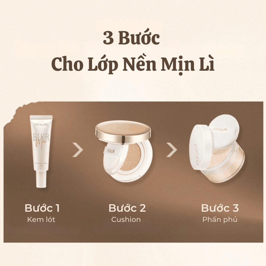 Cushion Focallure Kiềm Dầu Đỉnh Che Phủ Tốt Mịn Lì Poreless Matte Air Foundation FA19 12g