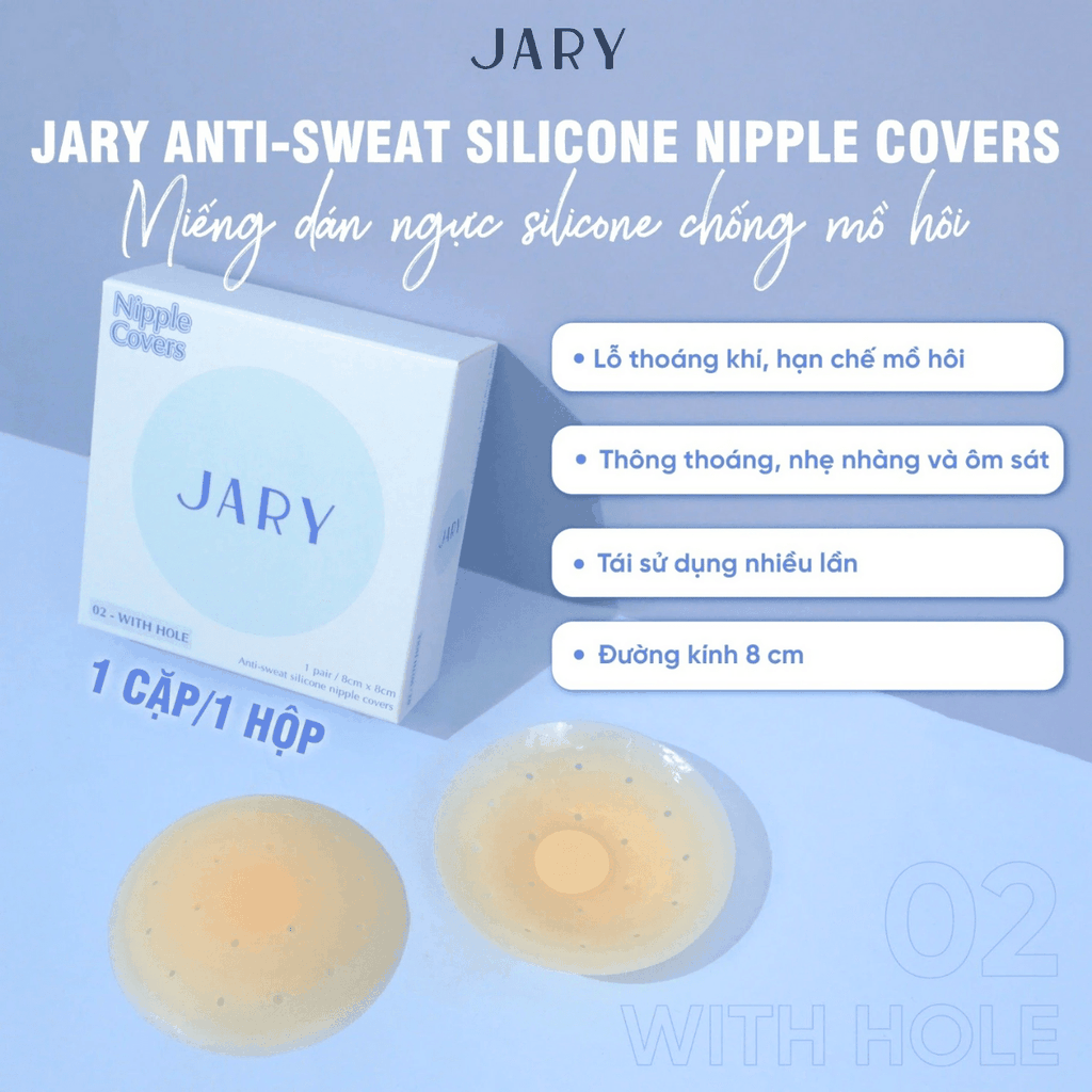 Miếng Dán Ngực Silicone Jary Nipple Covers Nâng Ngực Chống Mồ Hôi