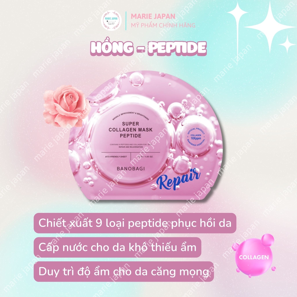 Mặt Nạ Banobagi Super Collagen Mask Dưỡng Trắng Da Giảm Mụn Nám Cao Cấp (MIẾNG LẺ)