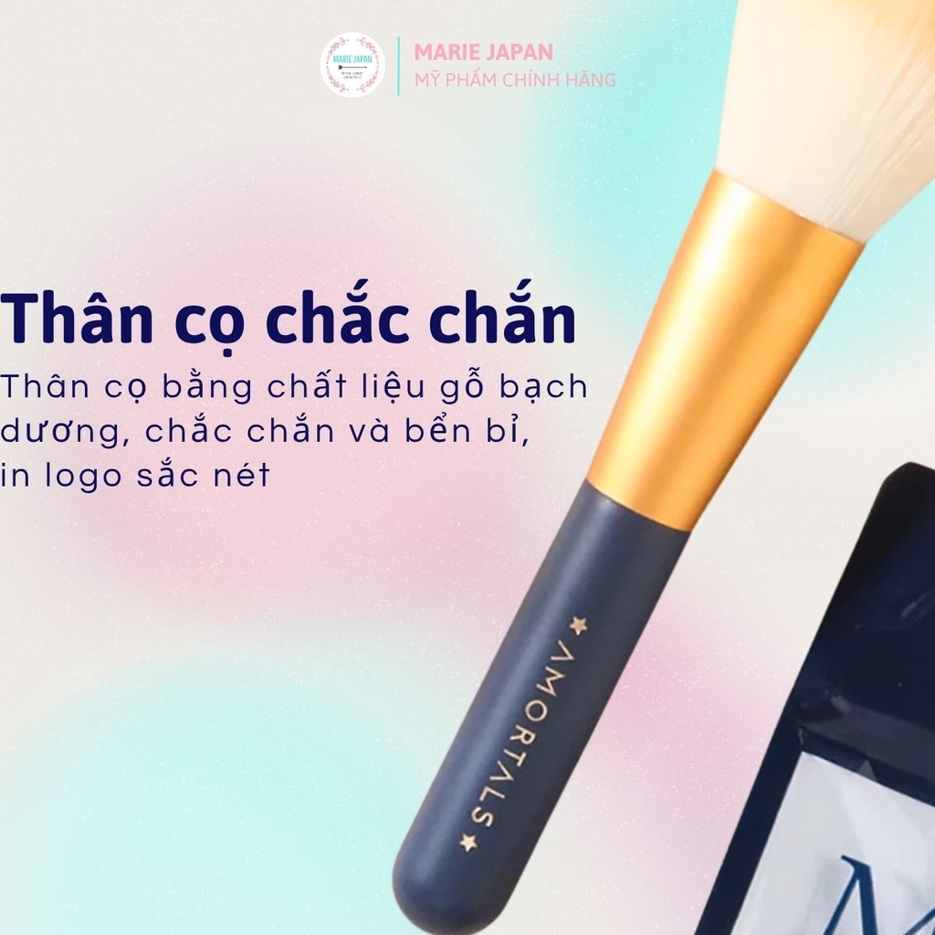 Cọ Phấn Phủ Amortals Lông Tơ Nhân Tạo Cao Cấp Mềm Mịn Tán Phấn Đều Tự Nhiên