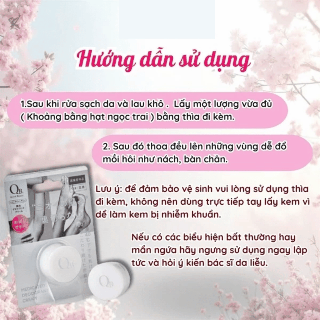 Kem Khử Mùi Ngăn Mồ Hôi Quick Beauty Medicated Deodorant Cream Nhật Bản