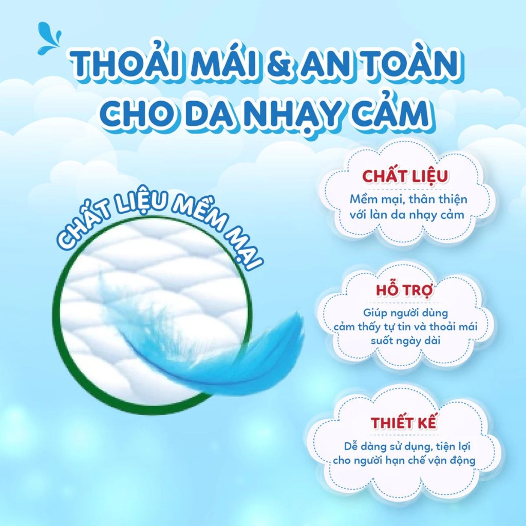 Tã/Bỉm Dán Người Lớn Unicharm Caryn Siêu Thấm Chống Tràn Khô Thoáng Nhật Bản