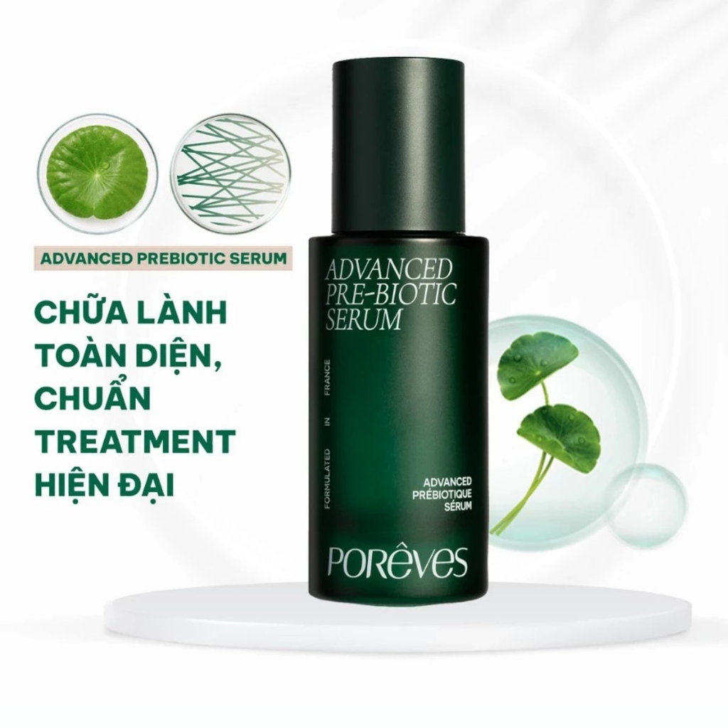 Serum Porêves Advanced Pre-Biotic Dưỡng Ẩm Phục Hồi Làm Dịu Da Chai 30ml