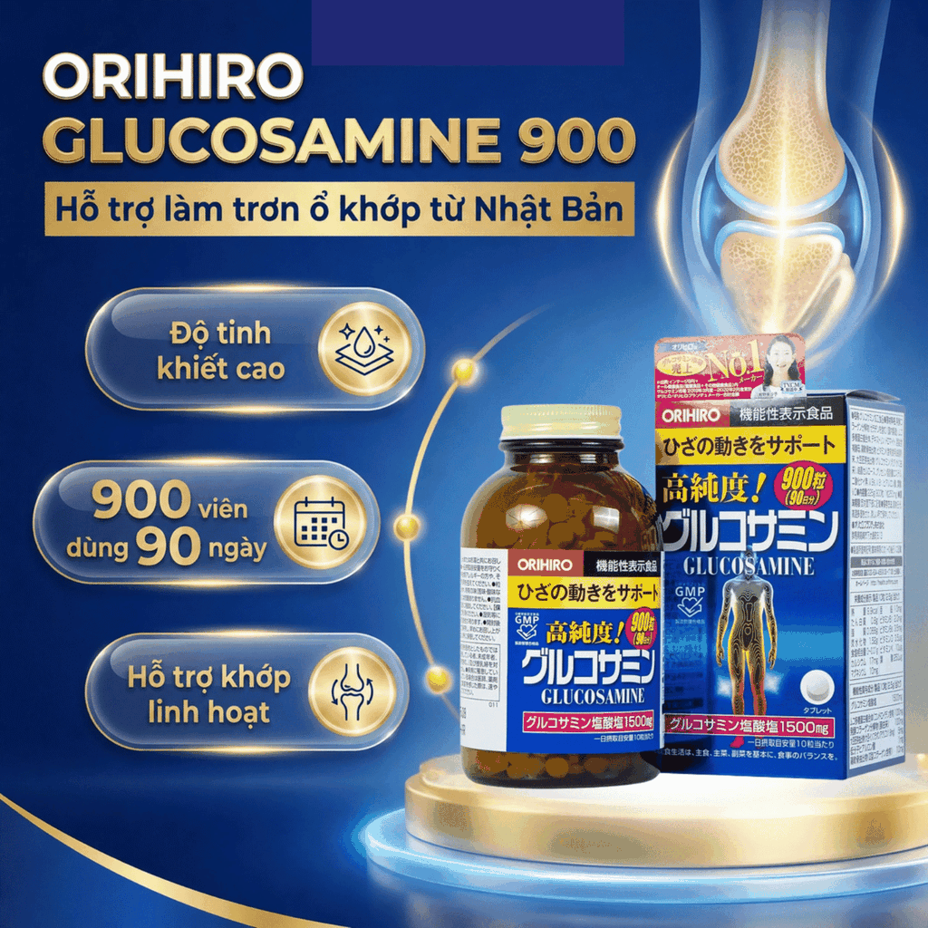 Viên Uống Glucosamine Giảm Đau Bổ Xương Khớp Orihiro Nhật Bản