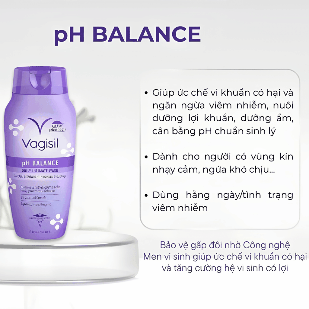 [MUA 1 TẶNG 1] [CHE TÊN] Dung Dịch Vệ Sinh Vagisil Cân Bằng pH Kiểm Soát Mùi Daily Intimate Wash TẶNG 1 QUẦN LÓT SU